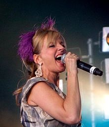 Grogan performing with Altered Images in 2009