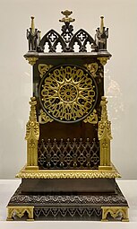 Gothic Revival clock, c.1835-1850, gilt and patinated bronze, Museum of Decorative Arts, Paris