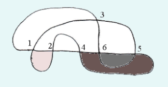 Courbe reconstituée à partir du code de Gauss précédent.