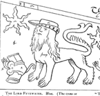 A man-tyger (manticore), Lord Fitzwater's banner