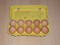 Eggs in a carton.