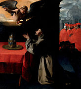 6, Zurbarán, Saint Bonaventure Inspired by an Angel Regarding the Election of a New Pope, Gemäldegalerie Alte Meister, Dresden, Germany