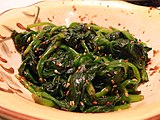 Goma-ae, spinach salad in sesame dressing