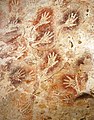 Image 37Hand stencils in the "Tree of Life" cave painting in Gua Tewet, Kalimantan, Indonesia (from History of painting)