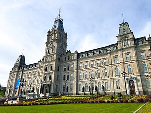 L'hôtel du Parlement de l'Assemblée nationale du Québec (ville de Québec, Canada), 1877-1886.