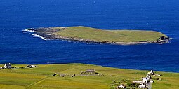 View of the islet from Sandness