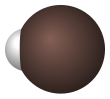 Spacefill model of hydrogen astatide