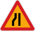 Left lane decrease / End of left crawler lane