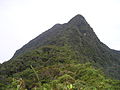 The peak of Mount Korbu, the tallest mountain of the range.