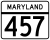 Maryland Route 457 marker