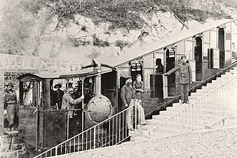 The train ready to leave, 4 June 1889