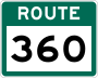 Route 360 marker