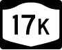 New York State Route 17K marker