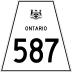 Highway 587 marker