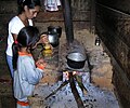 Cuisinière à bois du village de Villaflor, Cordillère de Colan, Bagua, Amazonas, Pérou.