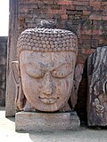 Colossal Buddha head in Ratnagiri