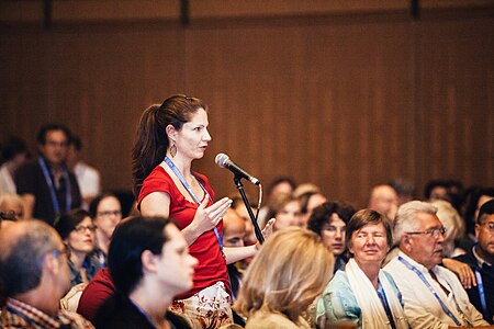 Question from audience during panel discussion