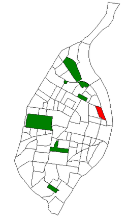 Location (red) of Old North St. Louis within St. Louis