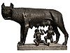 The Capitoline Wolf suckles the infant twins Romulus and Remus