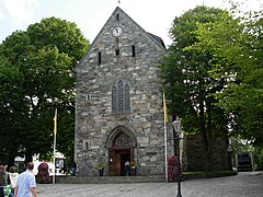 Western facade of Stavanger Cathedral.