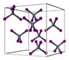 Ball-and-stick model of the unit cell of tin tetraiodide