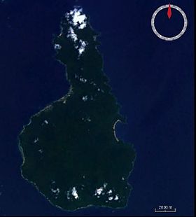 Image satellite de l'île Tioman.