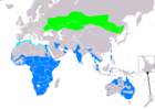 Aire de répartition du Chevalier stagnatile