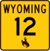 Wyoming Highway 12 marker