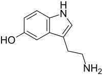 Strukturformel von Serotonin