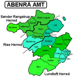 Aabenraa County. The entire province became part of South Jutland County in 1970.