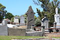 One of the oldest parts of Anderson's Bay Cemetery, Dunedin, New Zealand, showing headstones dating from the 1870s