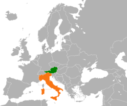 Mappa che indica l'ubicazione di Austria e Italia