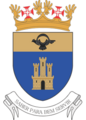 The Portuguese Air Force variant of the astral crown in the coat of arms of the Sintra Air Base
