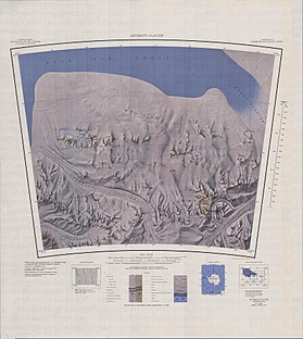 Carte topographique de la chaîne de la chaîne Harold-Byrd.