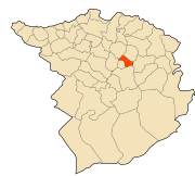 Location of Tlemcen in the Tlemcen Province