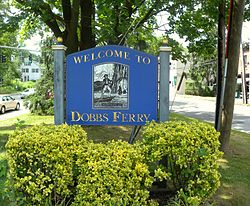 Dobbs Ferry welcome sign