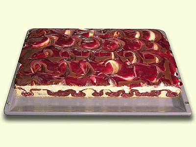 Donauwelle, a marble cake with cherries