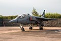 SEPECAT Jaguar T4 in a revetment built from gabions at RAF Cosford in 2018