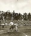 Image 33Pesäpallo, a Finnish variation of baseball, was invented by Lauri "Tahko" Pihkala in the 1920s, and after that, it has changed with the times and grown in popularity. Picture of Pesäpallo match in 1958 in Jyväskylä, Finland. (from Baseball)
