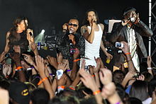Black Eyed Peas performing in Paris in 2009