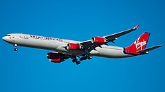 ヴァージン・アトランティック航空のエアバスA340-600