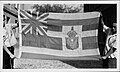 Isobel Osbourne designed a royal naval ensign similar to this for the Kaimiloa, the flagship of the Royal Hawaiian Navy.