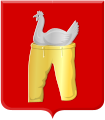 The coat of arms of the village of Hensbroek in North Holland interprets the toponym as "hen-breeches" (the toponym is unrelated to either "hen" or "breeches", deriving from the personal name Hein and the Dutch cognate of "brook", i.e. "Henry's brook".)
