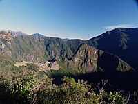 Sunrise from Inti Punku, in the final stretch of the Inca Trail.