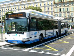 An Articulated (L) Irisbus Agora in Nice in July 2007