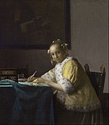 Johannes Vermeer, A Lady Writing a Letter, 1665–1666