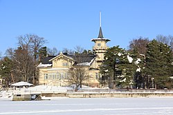 Kesäranta during the winter.