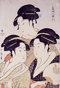 Three Beauties of the Present Day, by Utamaro