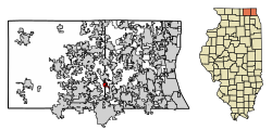 Location of Port Barrington in Lake County, Illinois.