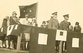 Major General Lewis reviews troops during Tianjin inspection in 1927 - Image courtesy of chinamarine.org